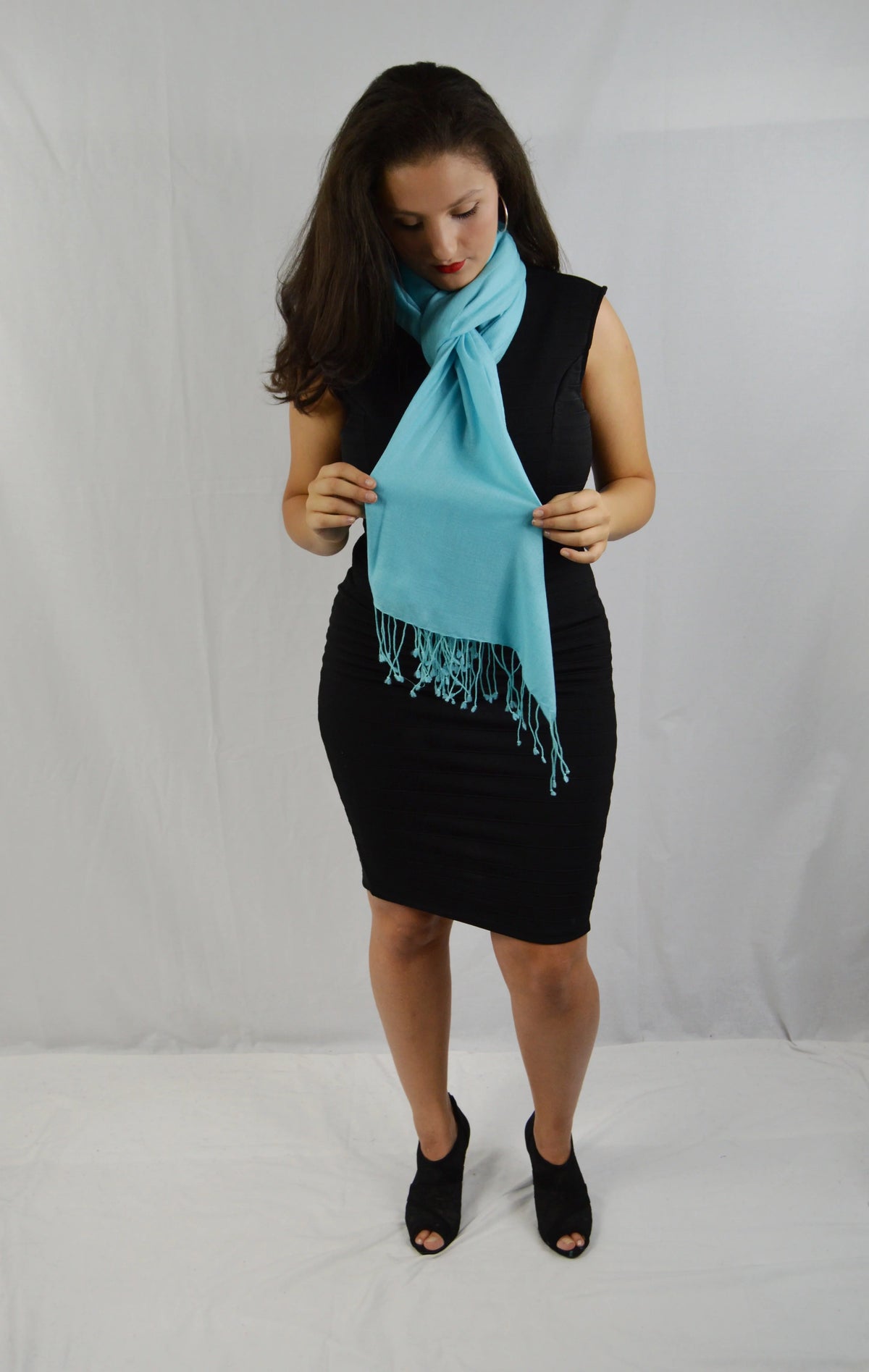 Fancy Shawl/Sheer Shawl/Summer Shawl/liquid Pashmina Shawl/Light weight Shawl/Evening Shawl/Pashmina Shawl/Scarf/Scarves (Tiffany Blue Regular Shawl)