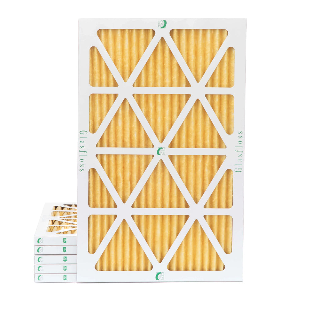 Actual Size: 11-1/2 x 19-1/2 x 7/8. 6 Pack of 12x20x1 MERV 11 Pleated Air Filters by Glasfloss