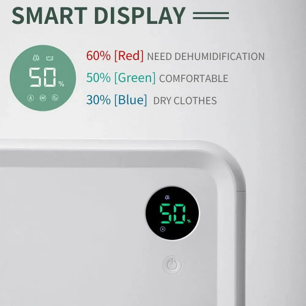 Dehumidifier with 2L aqua Tank, Auto or Manual Drain, 30 Pint Dehumidifier for Medium to Large Rooms and Basements. Ft. Churanty 3,000 Sq