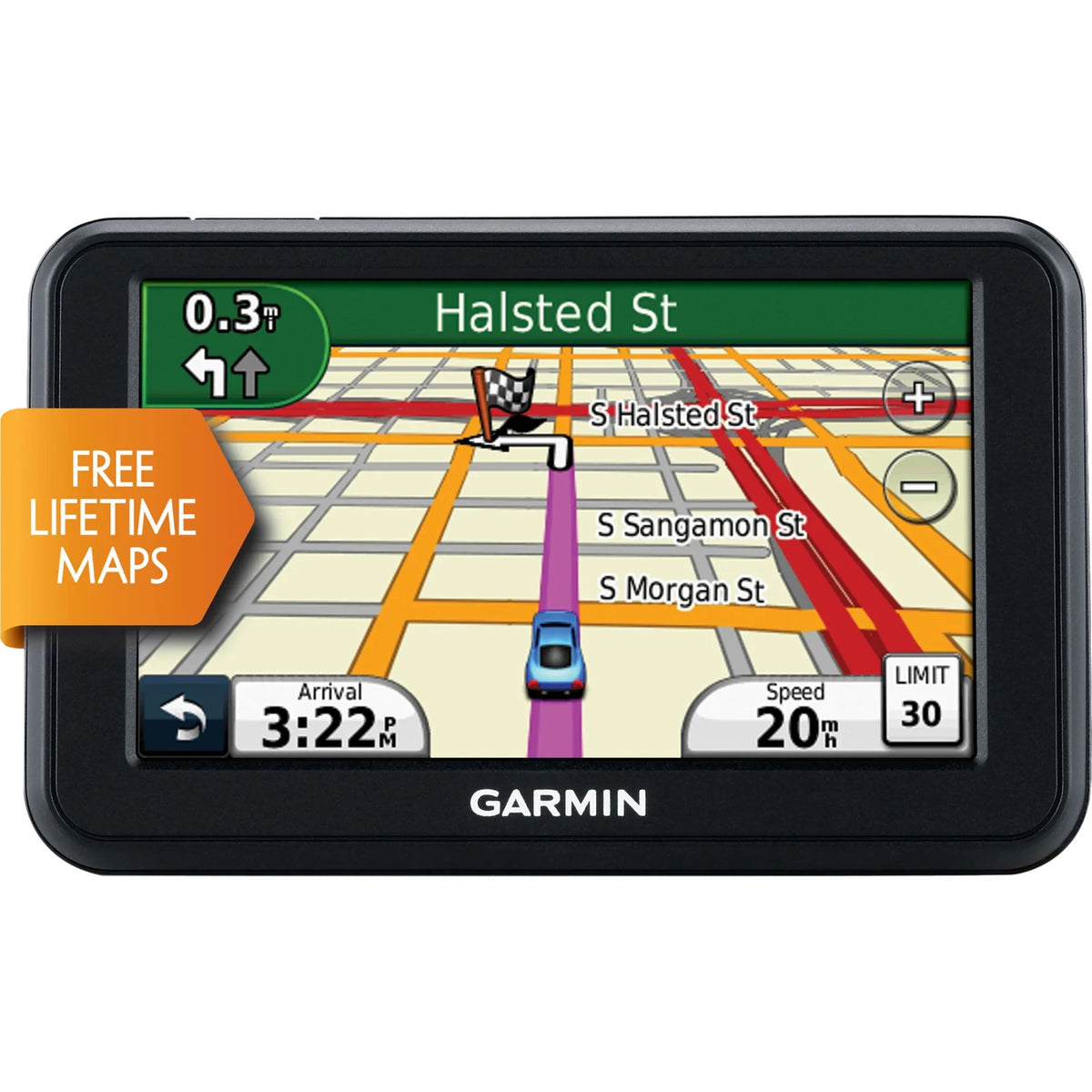 GPS Navigator with Lifetime Map Updates. Garmin Nuvi 40LM 4.3 In
