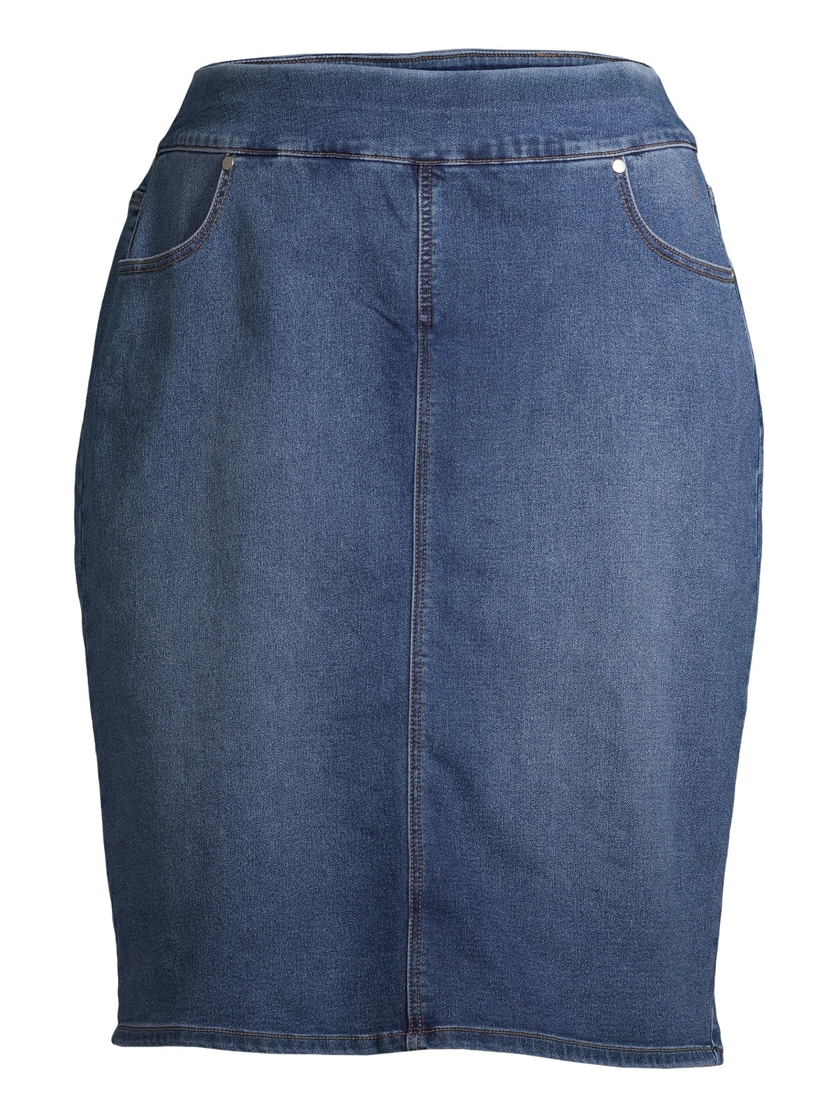 Alivia  Women's Plus Size Pull-On Denim Skirt