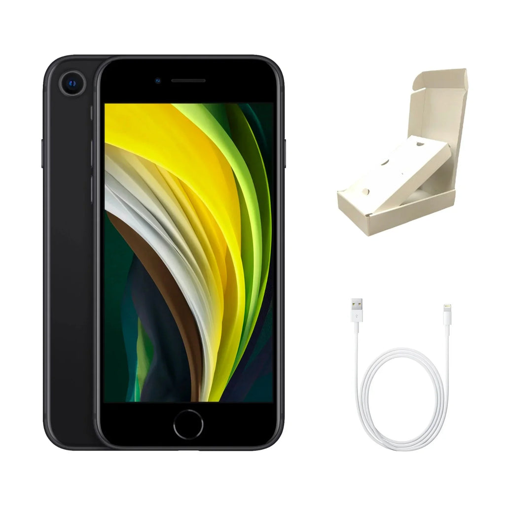 Restored  iPhone SE (2nd Gen) A2275 (Fully Unlocked) 64GB Black (Grade A) w/ Gift Box (Refurbished)