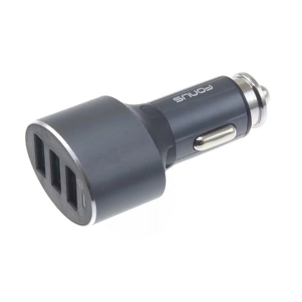 Type-C Coiled USB Cable w 3-Port USB 42W Quick Car Charger Z3R for  Galaxy Note 10 Plus Fold A9 A50 A20 A10e - Sonim XP8 XP3 -  Xperia 5 10 Plus 1 -  Redmi Note 7, Mi Mix 2 9T