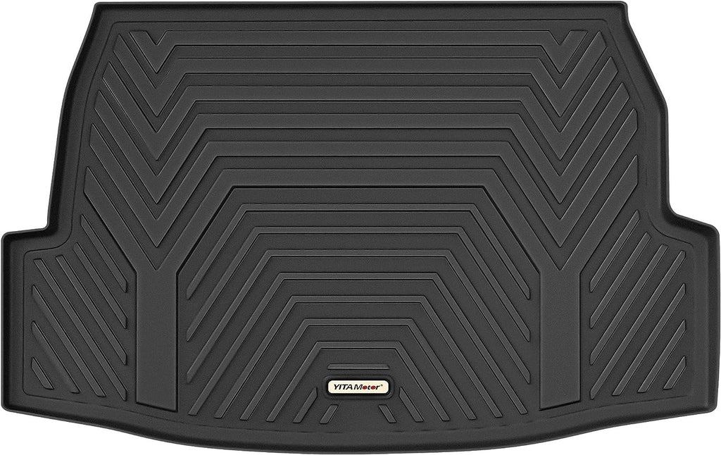 Ledkingdomus Floor Mats 3D Cargo Liner for 2019-2023  RAV4 Rear Trunk Rubber All Season TPE Black