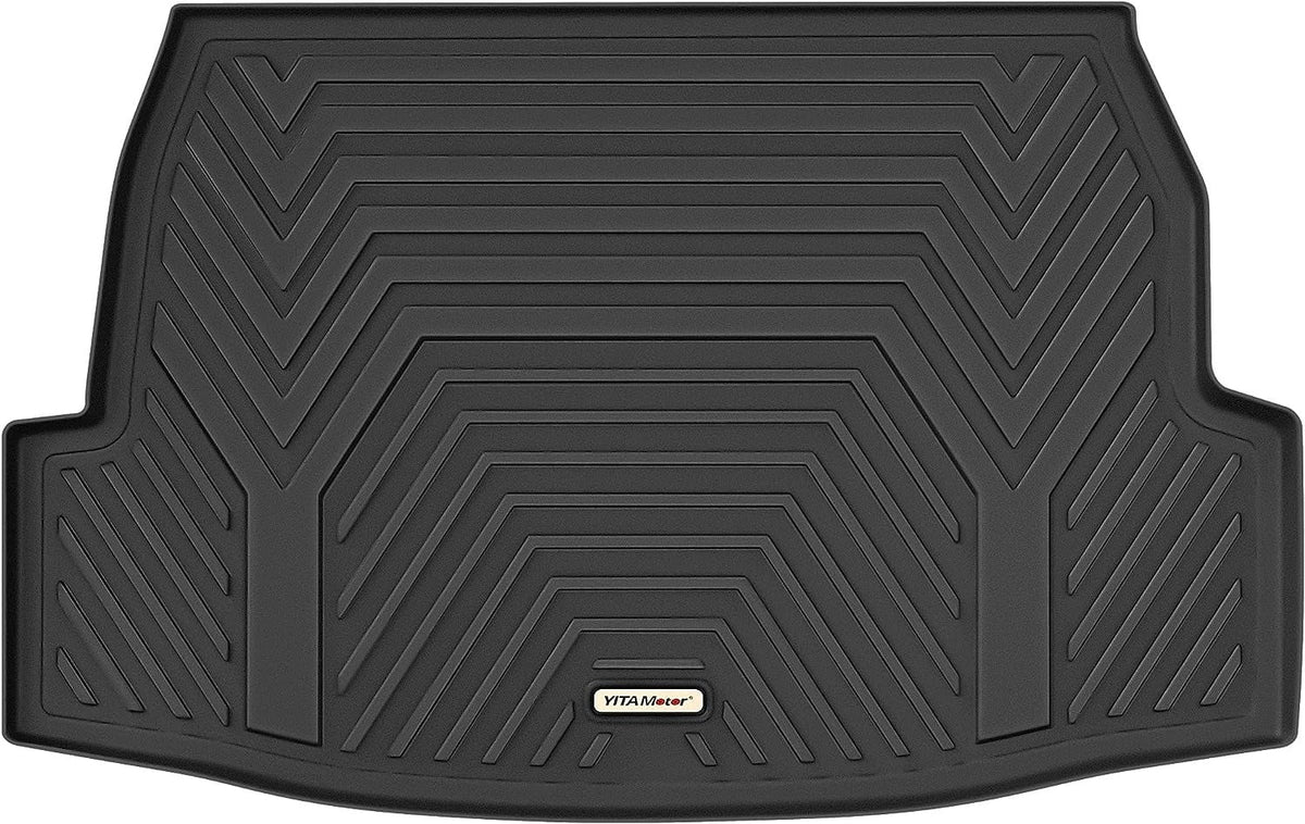 Ledkingdomus Floor Mats 3D Cargo Liner for 2019-2023  RAV4 Rear Trunk Rubber All Season TPE Black