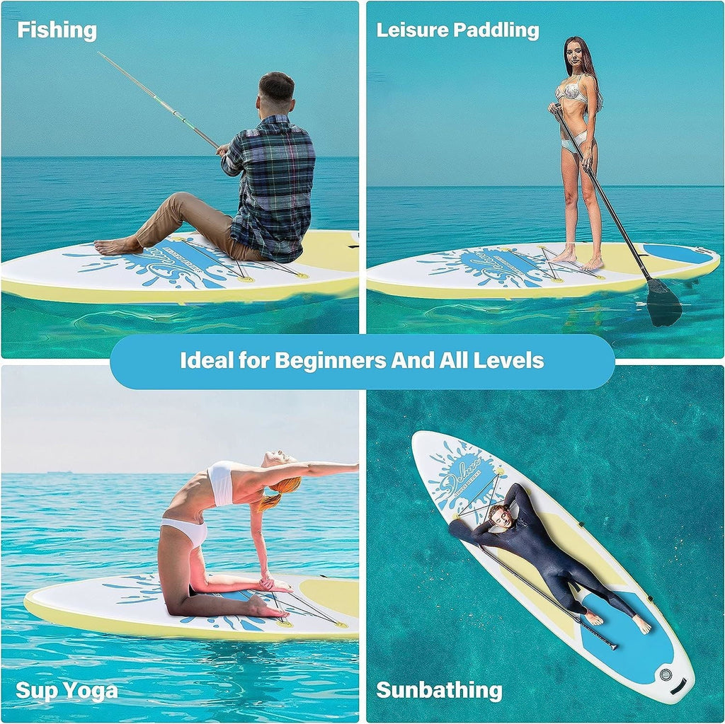 Deluxe Pink Inflatable Stand Up Paddle Board - 1 paddle board kit - 27.55 - Discover ultimate balance and stability on the moisture!