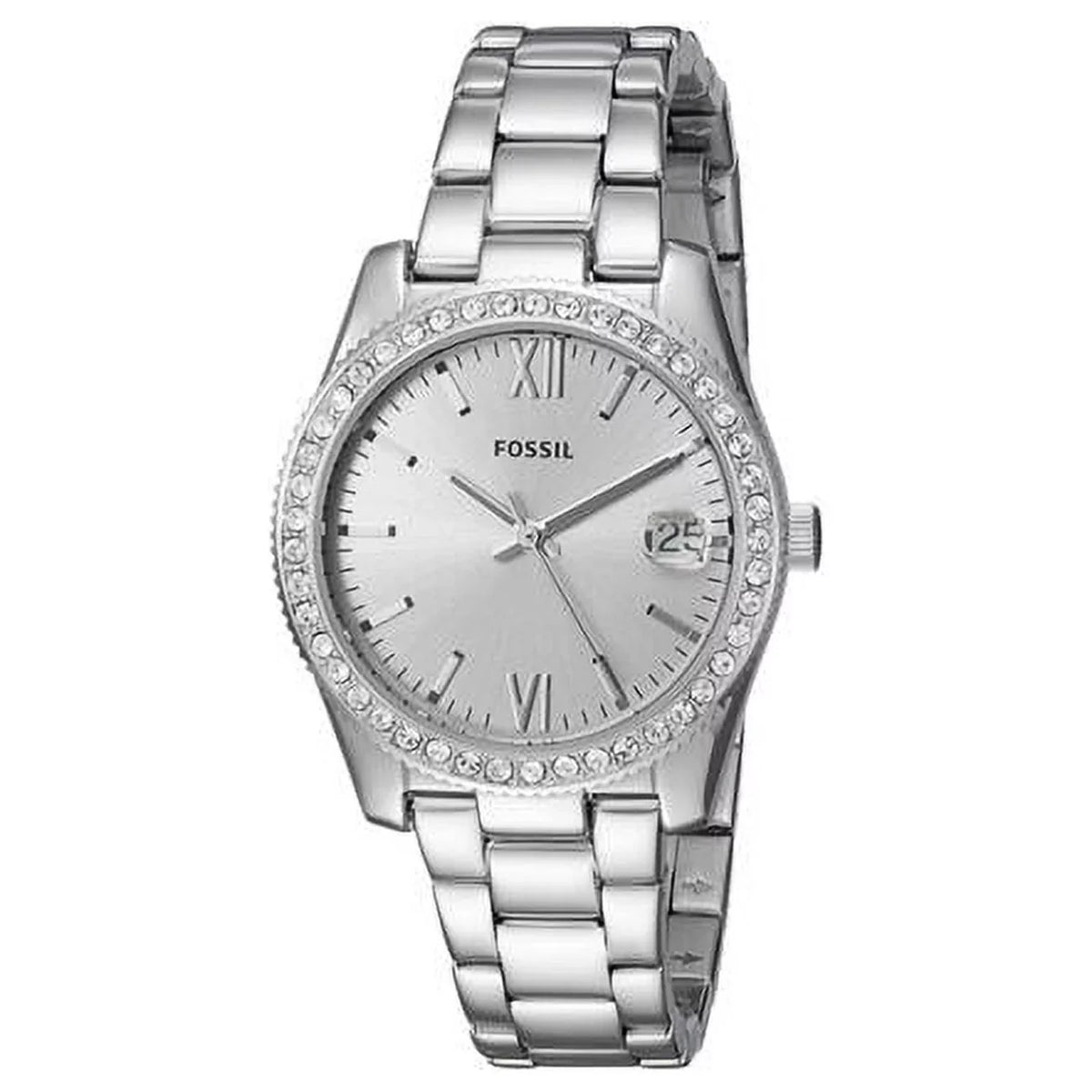 Fossil  Silver Dial Scarlette Stainless Steel Watch for Ladies