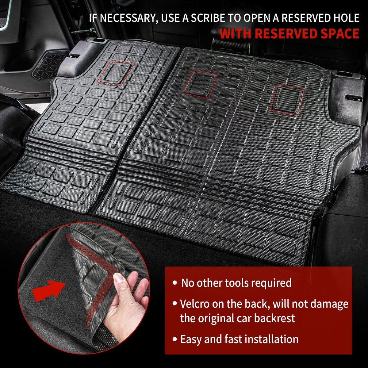 Fit 2019-2024  RAV4 Back Seat Protector TPE All climate Trunk Mats 2023 RAV4 Accessories