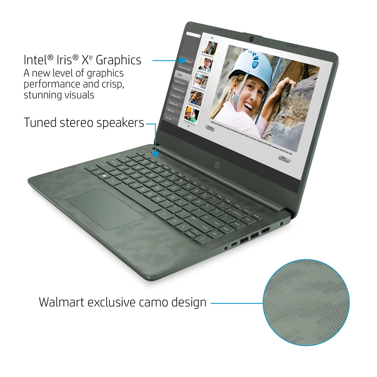 14"  Core i5-1135G7, 8GB RAM, 256GB SSD, Digi Camo, Windows 10, 14-dq2088wm