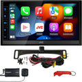 Digital Media Receiver with 6.8" Capacitive Touchscreen,  CarPlay, Android Auto, AM/FM Radio, Maestro Ready, No CD Player. JVC KW-M780BT 2-DIN Car Stereo w/ Backup Camera & SiriusXM Tuner Bundle