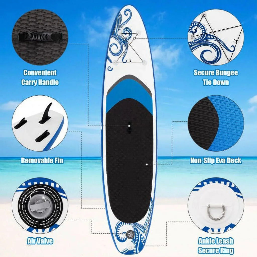 Enjoy Wonderful moisture Sports 11-Feet Inflatable Adjustable Surfing Paddle Board