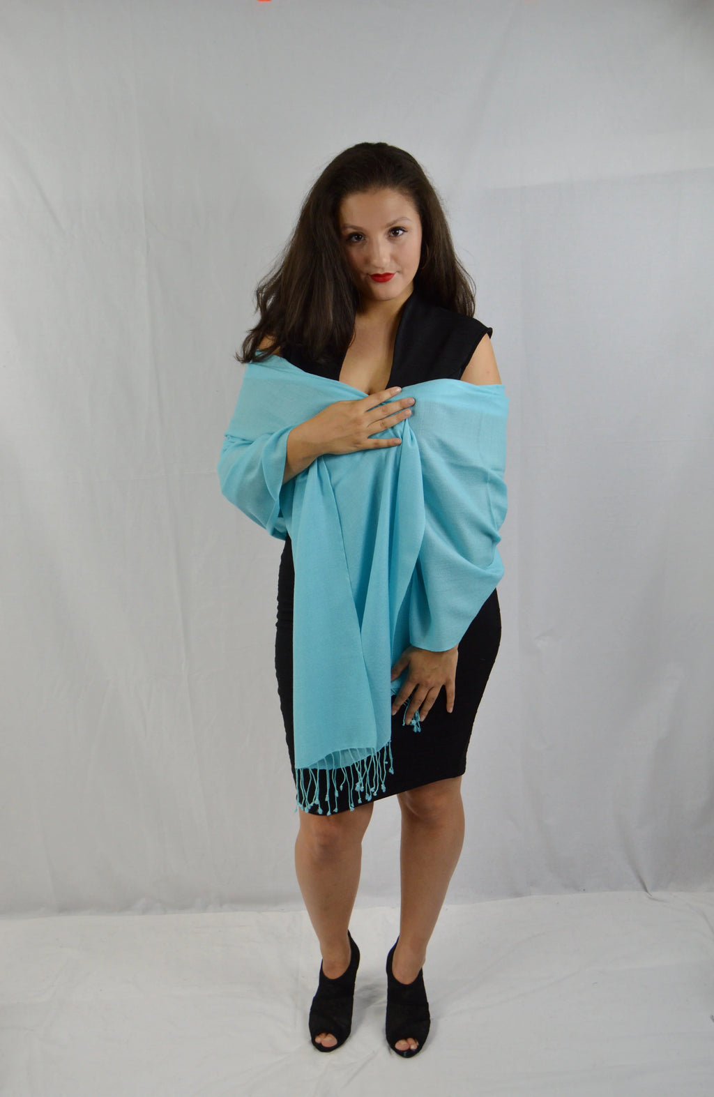 Fancy Shawl/Sheer Shawl/Summer Shawl/liquid Pashmina Shawl/Light weight Shawl/Evening Shawl/Pashmina Shawl/Scarf/Scarves (Tiffany Blue Regular Shawl)
