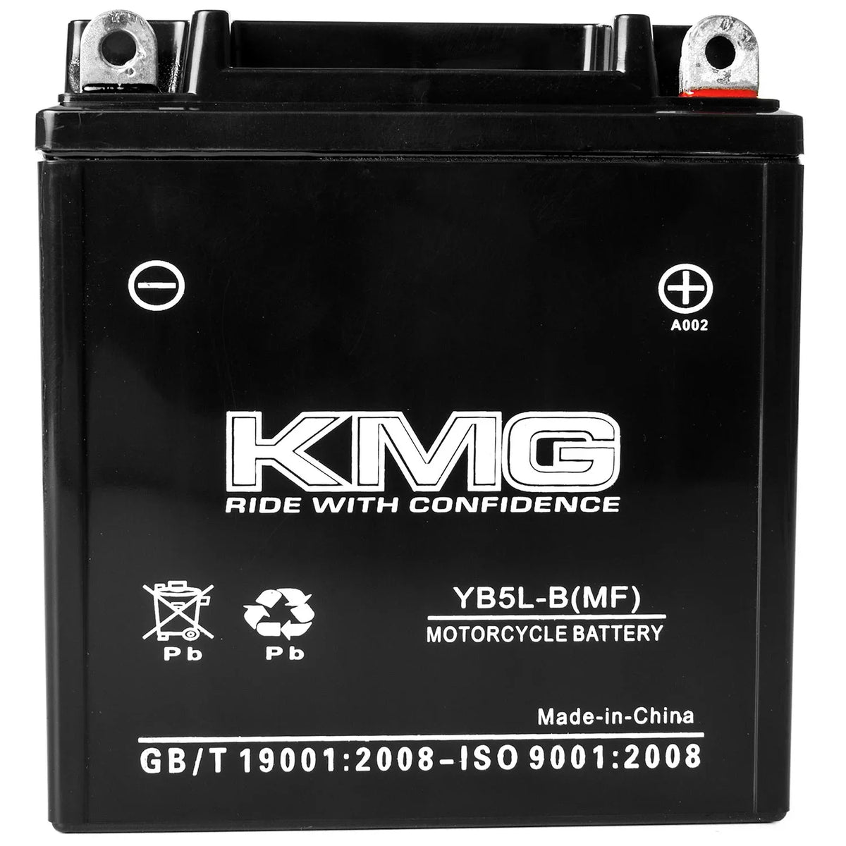 KMG YB5L-B Sealed Maintenance Free 12V 5AH Battery High Performance SMF OEM Replacement Powersport Motorcycle ATV Scooter Snowmobile Watercraft