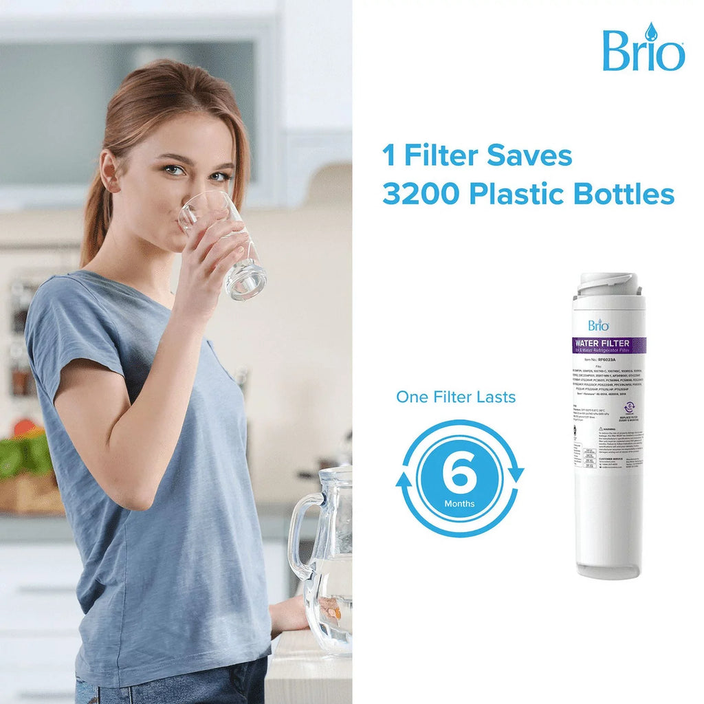 Brio 6023A Refrigerator liquid Filter Replacement suitable WIth GE GSWF, GSWF3PK, GSWFDS, 100749-C, 100749C, 100810/A, 100810A