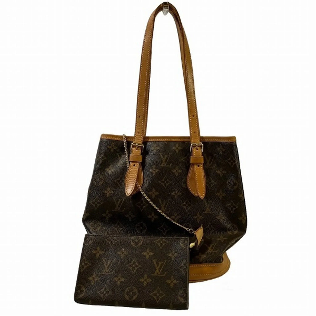 Pre-Owned Louis Vuitton Monogram Petit Baguette PM M42238 with Pouch Bag Tote Shoulder Ladies (Fair)