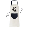 Universe Alien Monster Cyclops Alien Apron Adjustable Bib Cotton Linen BBQ Kitchen Pocket Pinafore