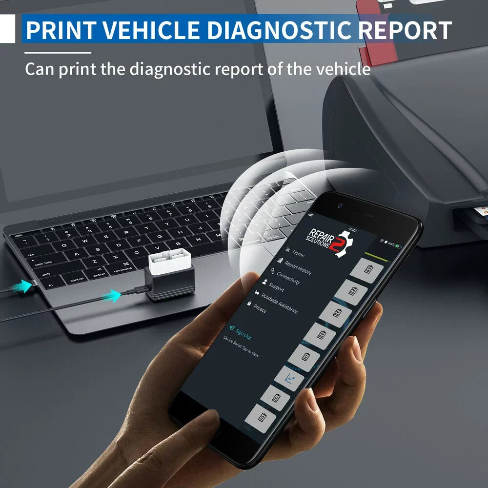 Innova 6000P Bluetooth Wireless OBDII Car Code Reader Check Engine Light ABS SRS Airbag System Automotive Diagnostic Tool OBD2 Scanner 12V Vehicle Read Clean Code Scanner for IOS and Android Phones