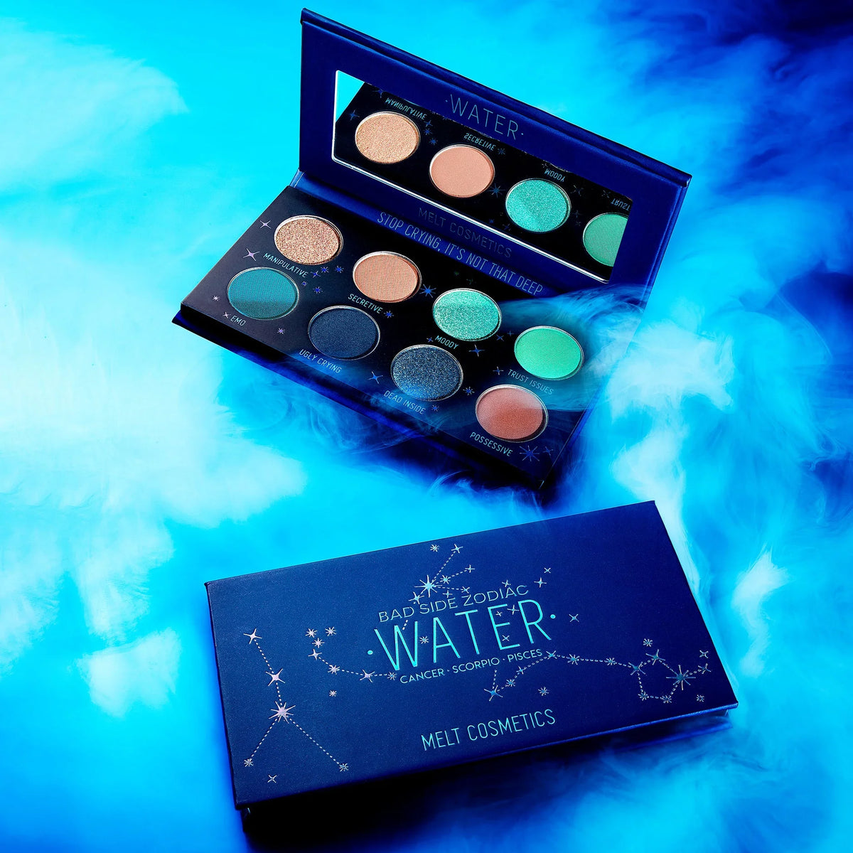 Melt Cosmetics Mini Bad Side Zodiac Eyeshadow Palette aqua Cancer Scorpio Pisces