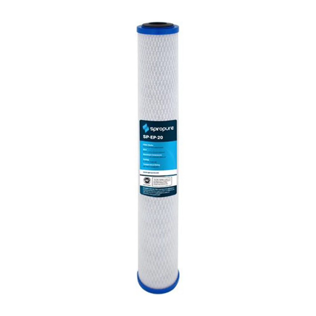 SpiroPure SP-EP-20 20 x 2.5 Inch Carbon aqua Filter Replacement, 6 Pack