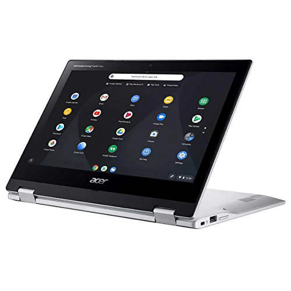 Spin 311 Chromebook 11 Premium 2-in-1 Laptop 11.6 Inch HD IPS Touchscreen MediaTek Octa-Core MT8183C Processor 4GB DDR4 64GB eMMC + 256GB SD Card USB-C WiFi5 ChromeOS Silver + 32GB MicroSD Card