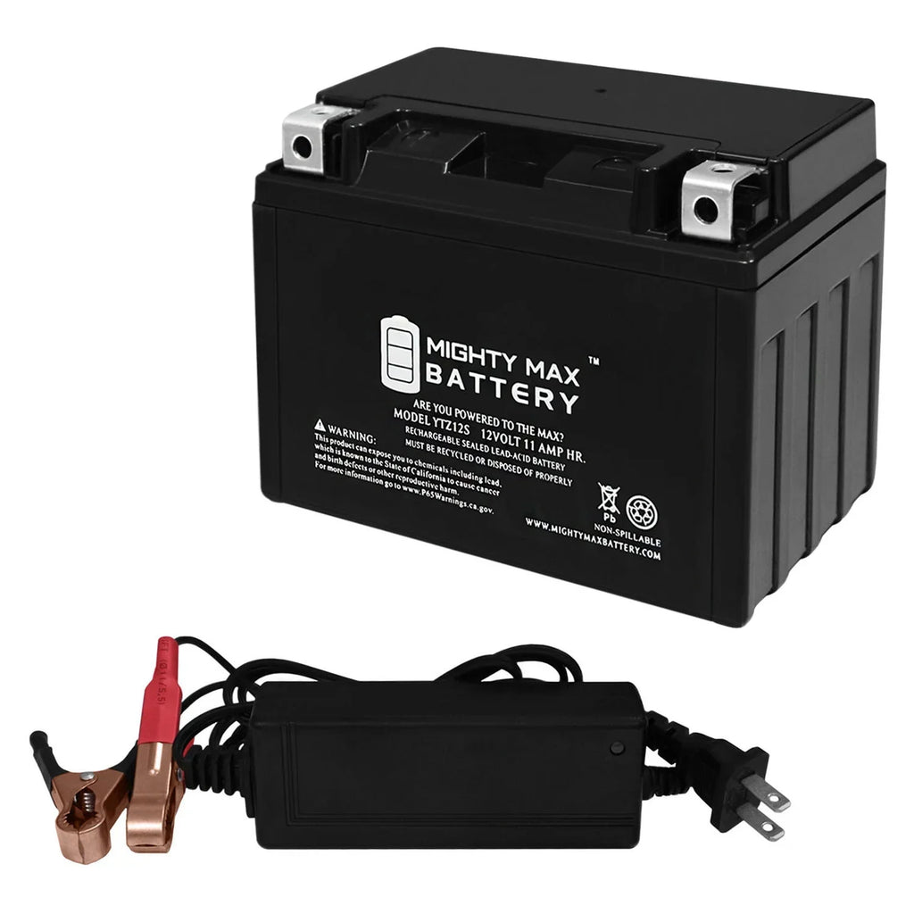 YTZ12S Replacement Battery appropriate with Protek UTZ12S + 12V 2Amp Charger