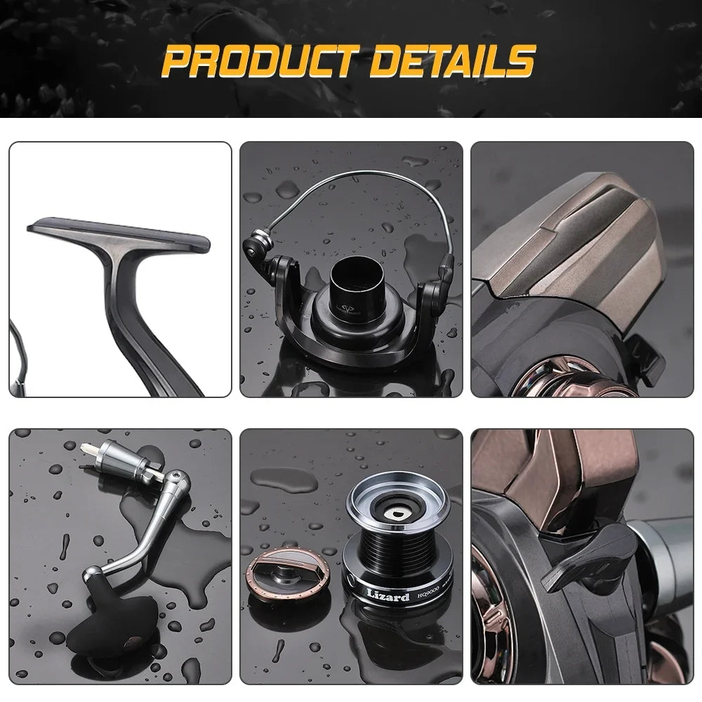 lizard Fishing Reel,Sea Reel 13bb+1 Ball 3000-10000 BoatSea 3000-10000 Series vessel Ball 3000-10000 Series Rookin Siuke Reel Reel