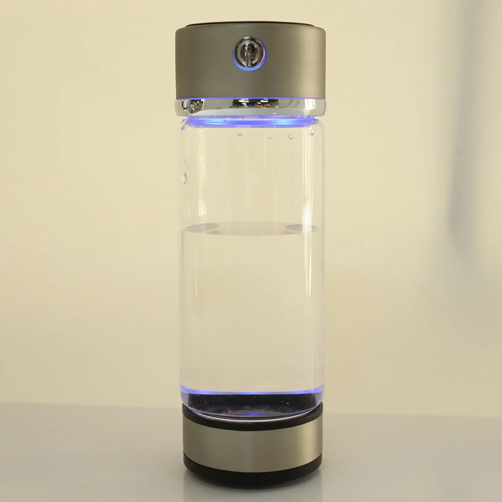 Nikou USB Charging Rich Hydrogen aqua Purifier Filter Glass Bottle Anti-Skid Portable Lonizer Cup