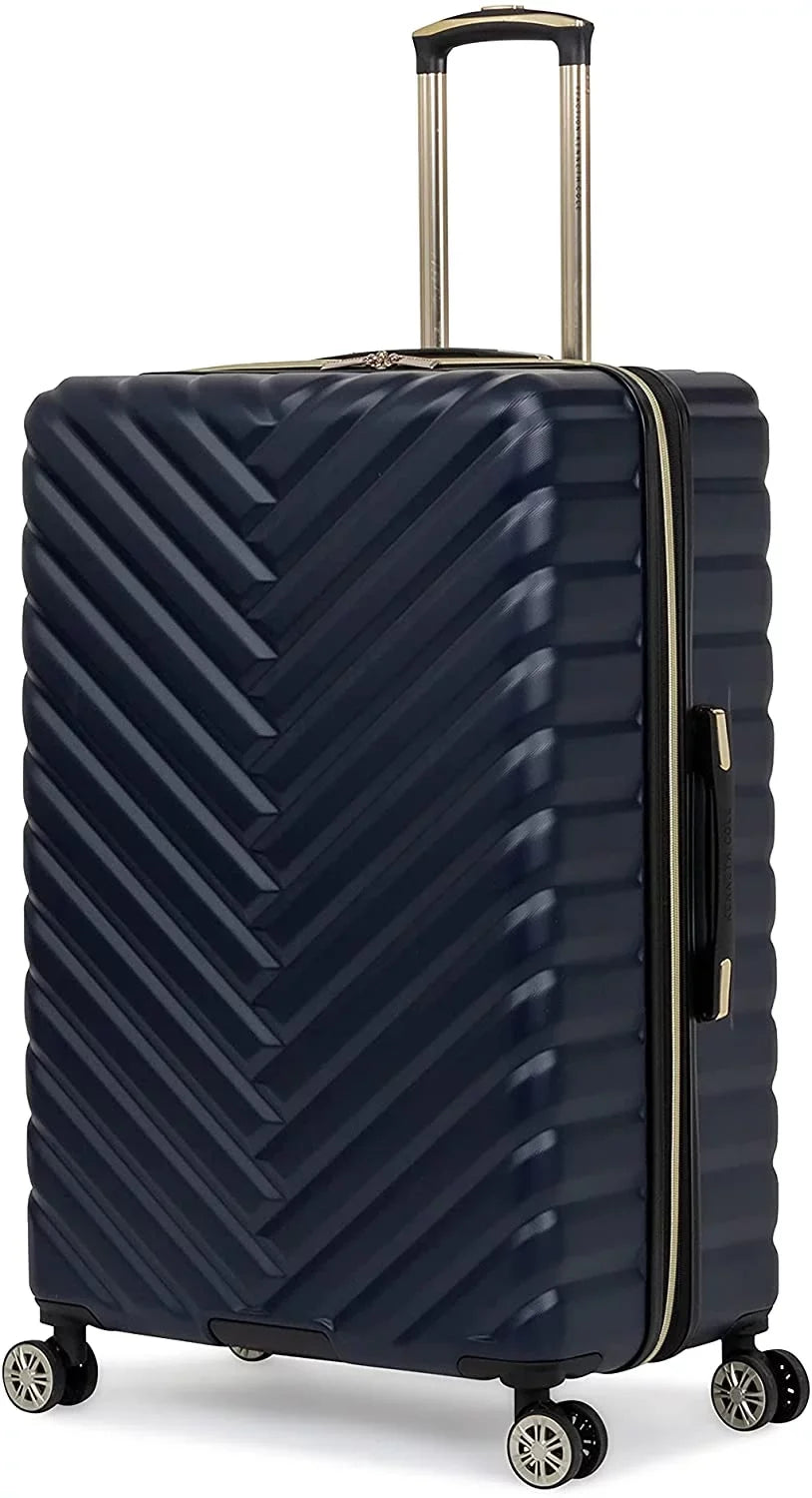 Kenneth Cole REACTION Madison Square Lightweight Hardside Chevron Expandable Spinner Luggage, Navy, 28-Inch Checked 28-Inch Checked Navy