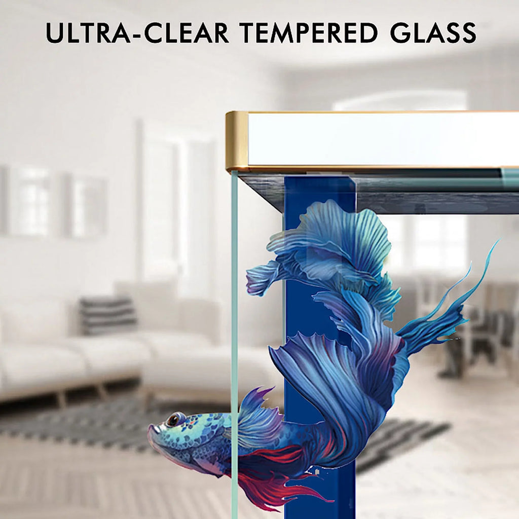 Aqua Dream 100 Gallon Tempered Glass All-in-one Aquarium White Oak