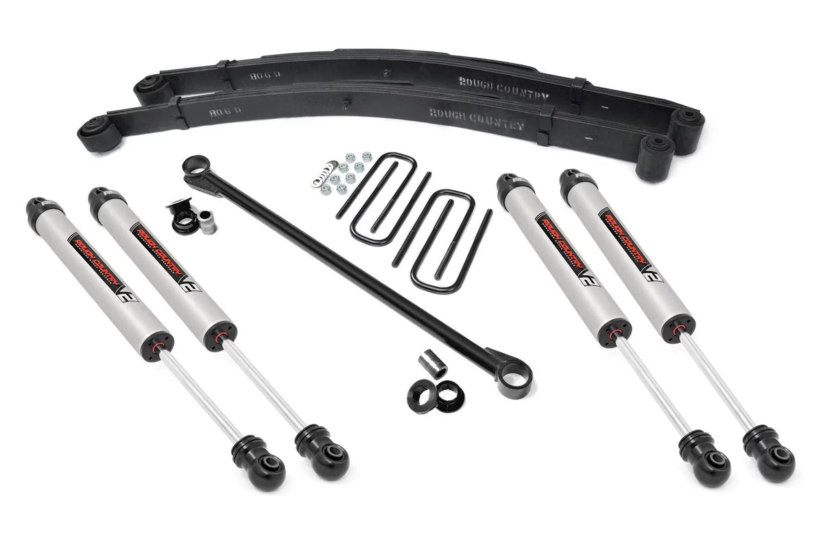Rough Country 2.5" Leveling Kit w/V2 Shocks for 1999-2004 Super Duty 4WD - 48970
