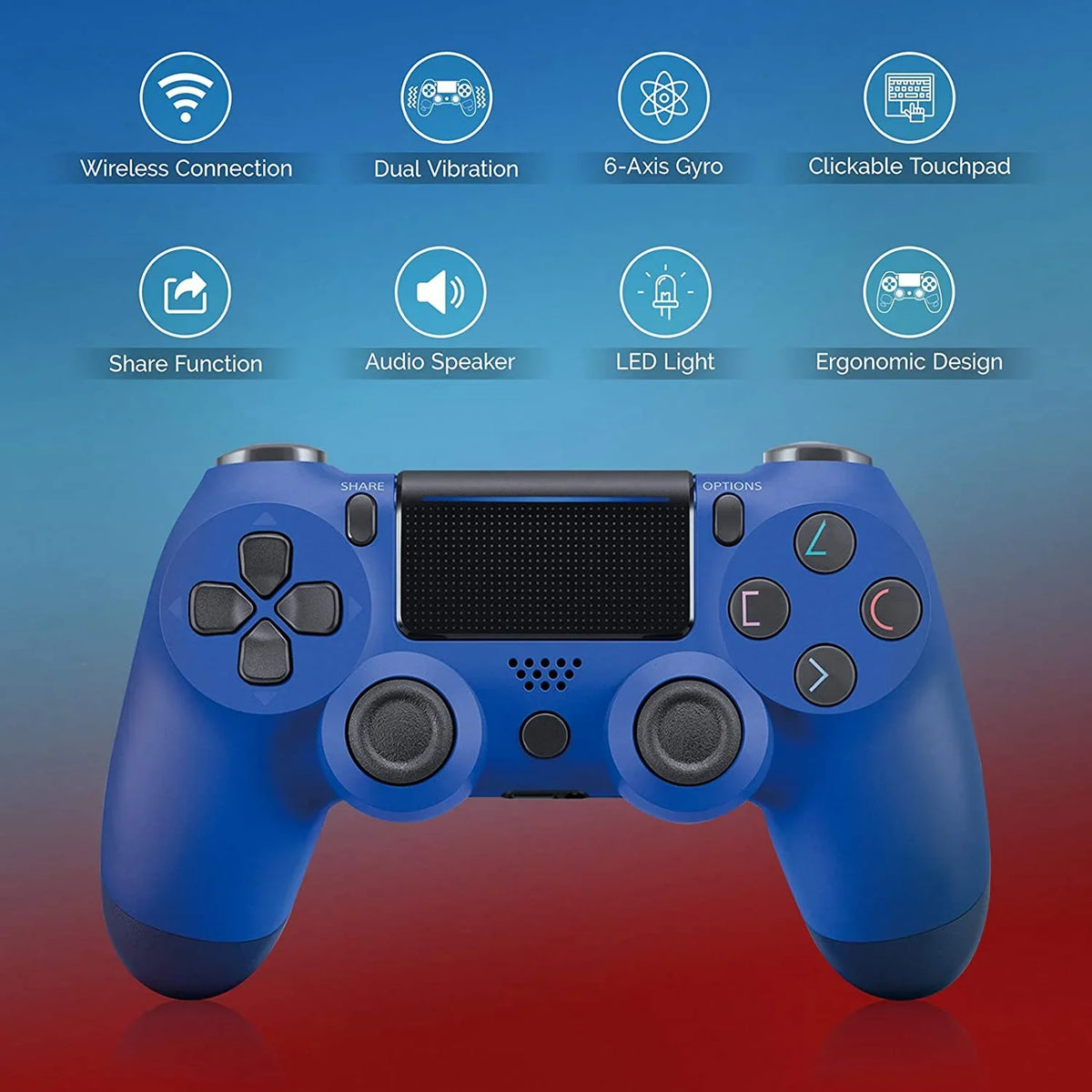 PRO Wireless GamePad appropriate with  Galaxy S20 Controller Plus 1,000 Battery/Built-In Speaker/Gyro/Remote BlueTooth Slim (Blue)