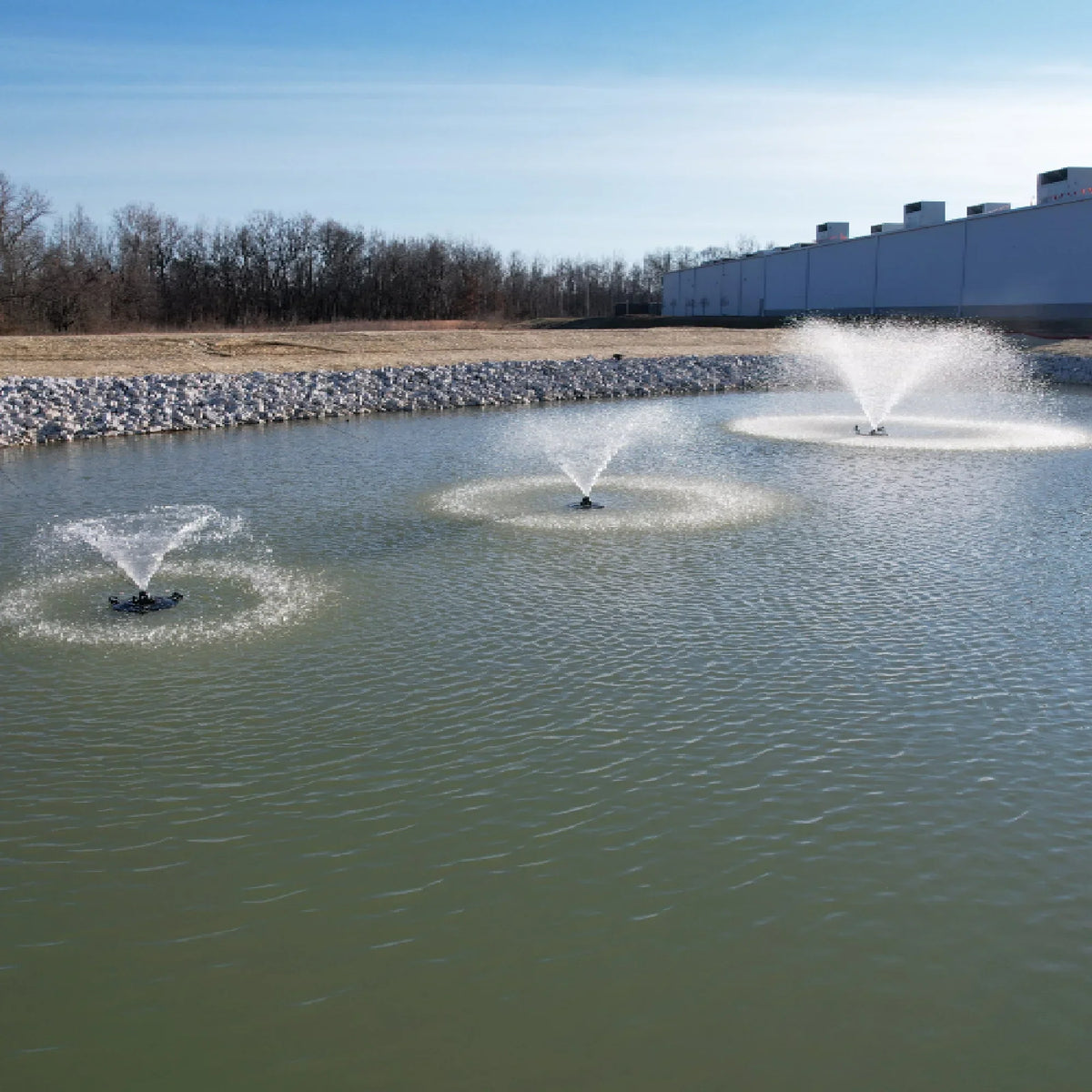 HALF OFF PONDS 1.5  Floating Fountain | 100 foot Cord | 11 Patterns | White Lights | Surface Aeration for Ponds | AQF125003X3W-100