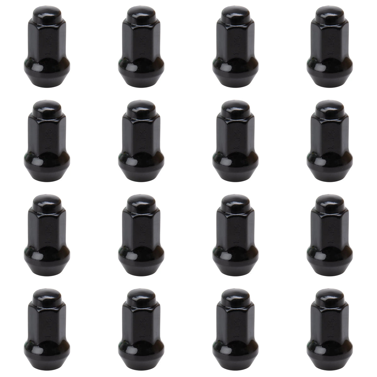 Tusk Tapered 10mm x 1.25mm Thread Pitch w/ 14mm Head Black Lug Nuts Fits: Cannondale FX400 2001 (Pack of 16)