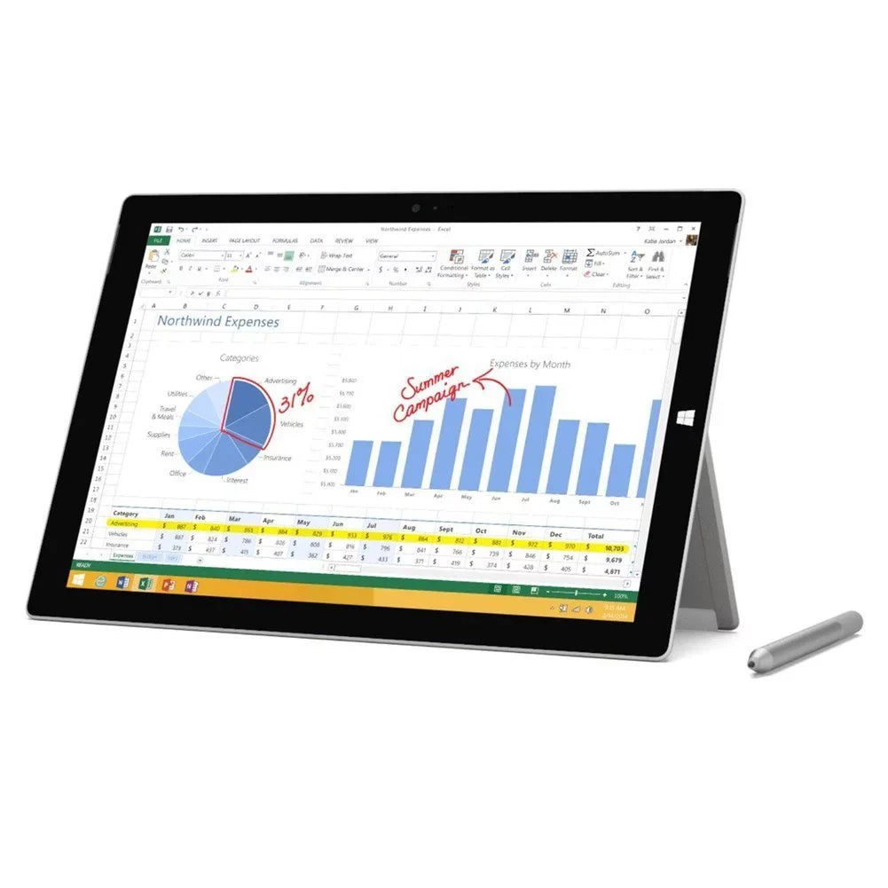 Restored  Surface Pro 3 12-inch Tablet Computer - 4GB Ram, 64 GB Storage,  Core i3 Procesor, Windows 10 Pro (Refurbished)