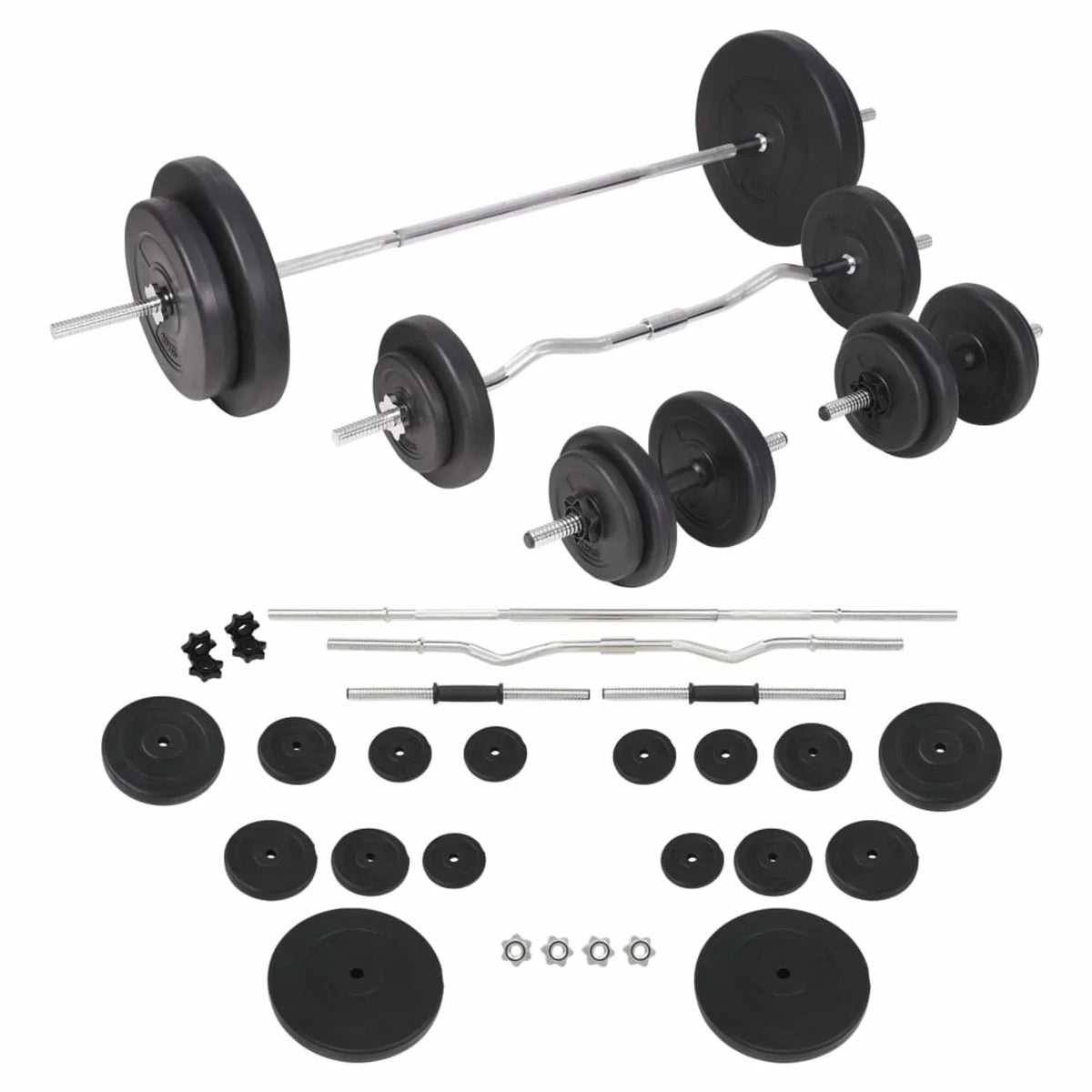 Andoer parcel,Barbell And Dumbbell And Dumbbell Set 198.4 Lb SetBalcony Table And Chairs Workout Fitness Fitness Women Men Workout Free Barbell Set Barbell Set Women Plate Set Adjustable