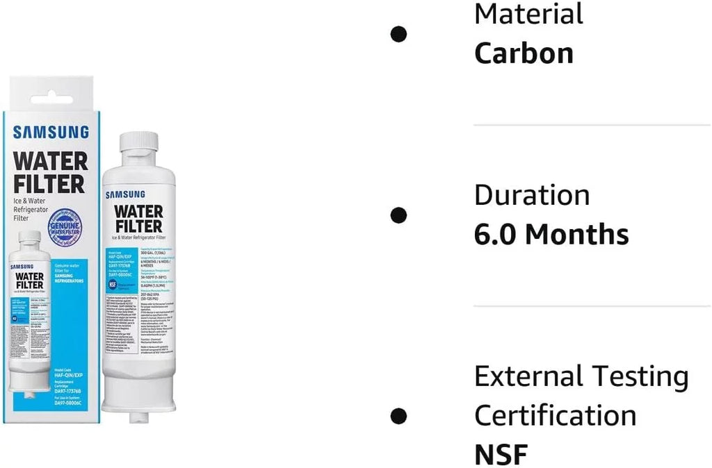 3 Pack matching With HAF-QIN/EXP, DA97-17376B, DA97-08006C, HAF-QIN Refrigerator moisture Filter