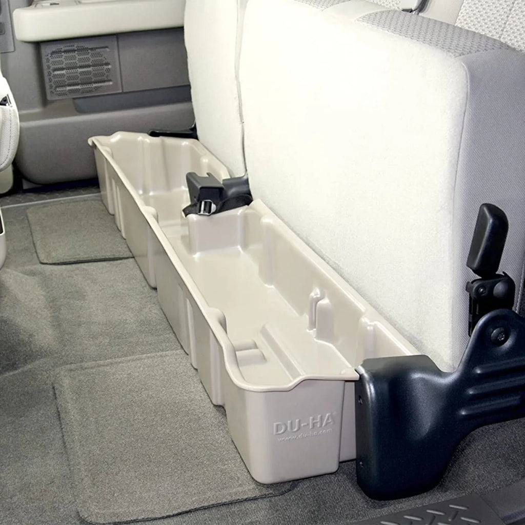 Gun Rack/Organizer; Vehicles w/o Factory Subwoofer; Gray; Fits select: 2013-2014  F150 SUPER CAB, 2011-2012  F150. DU-HA 20096 DU-HA Underseat Storage; Incl