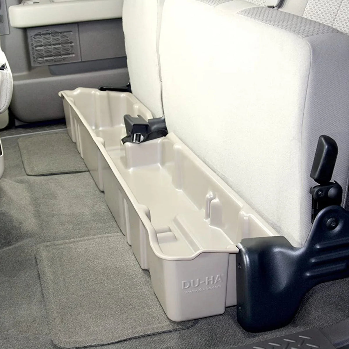 Gun Rack/Organizer; Vehicles w/o Factory Subwoofer; Gray; Fits select: 2013-2014  F150 SUPER CAB, 2011-2012  F150. DU-HA 20096 DU-HA Underseat Storage; Incl