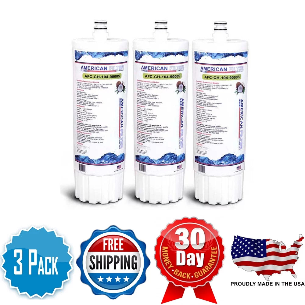 AFC Brand , aqua Filters , Model # AFC-CH-104-9000S , appropriate with 3M® Cuno® 55817-14 - 3 Pack - Made in U.S.A.