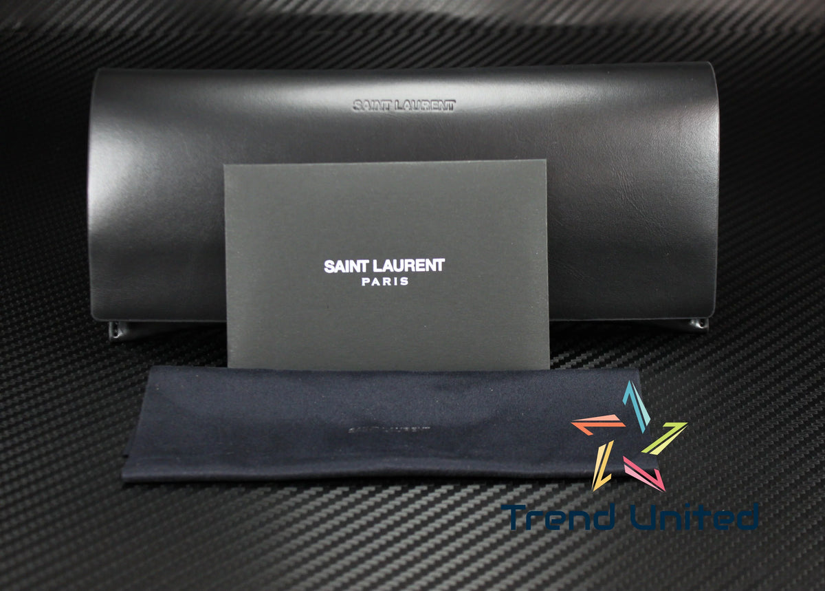 SAINT LAURENT SL 455 001 Rectangular Squared Acetate Black 56mm Men's Sunglasses