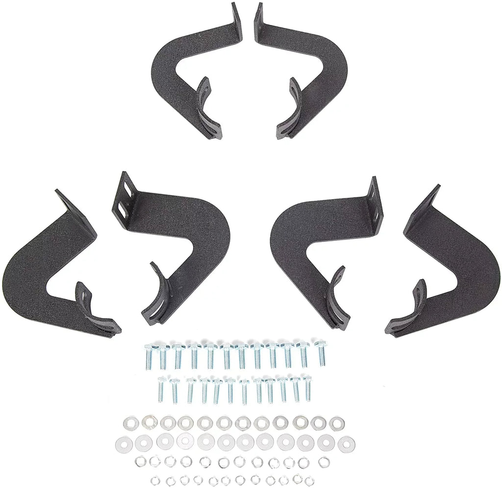 Kojem Side Steps Nerf Bars for 2005-2023  Tacoma Double/Crew Cab Matte Black Running Board Hoop Bar Door Dropped Steps