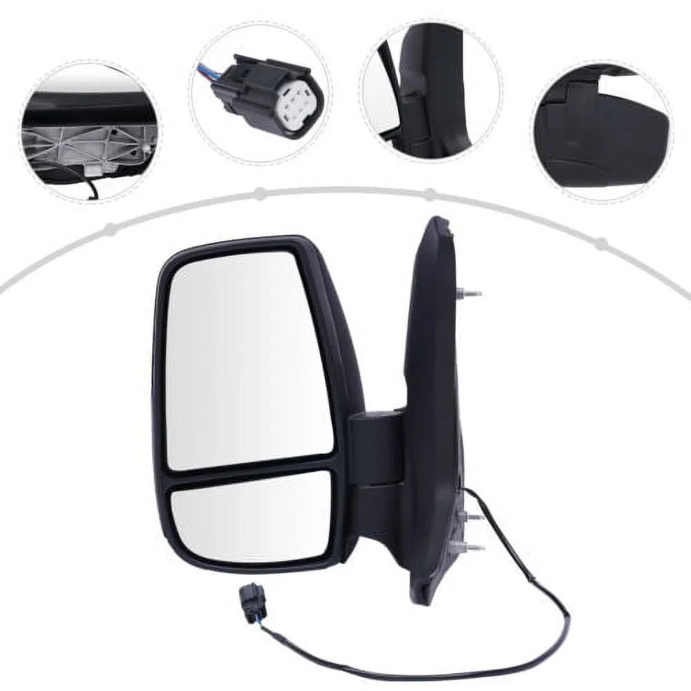 Front Left Side Rear View Mirror Black For  Transit 150 250 350 2015-2022
