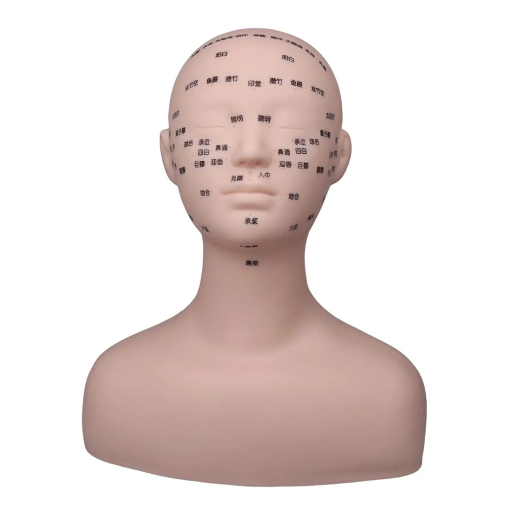 Professional Practice Training Mannequin Head Model Reusable Multifunction with Shoulder Soft for Massage Permanent Makeup Artists Beginners Black