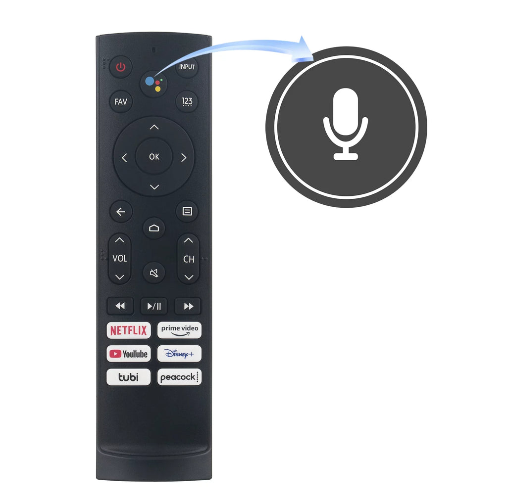 ERF3A90 Voice Replacement Remote Control matching with Hisense Google OLED TV 43A6H ‎50A6H 75U7H 55U7H 65U7H