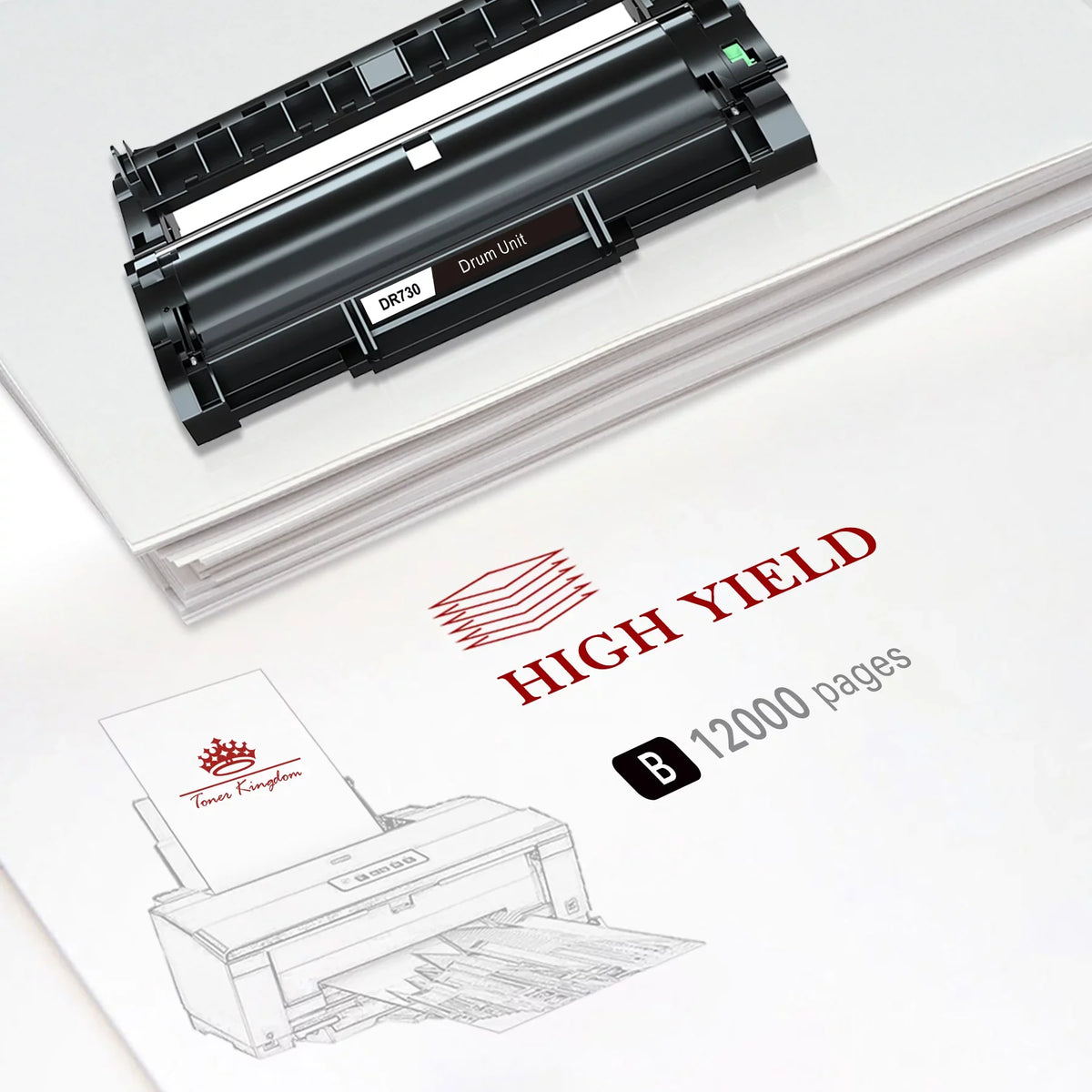 suitable for brother Printer DR730 Drum Unit Toner(2 pack)