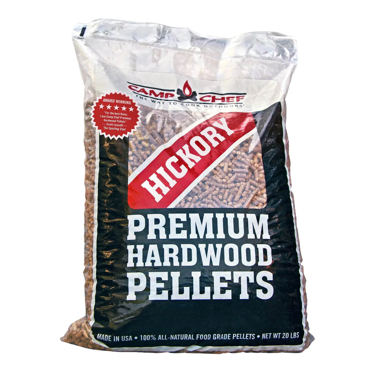 Camp Chef Smoker Grill Premium Hickory BBQ Hardwood Pellets, 20 lbs (2 Pack)