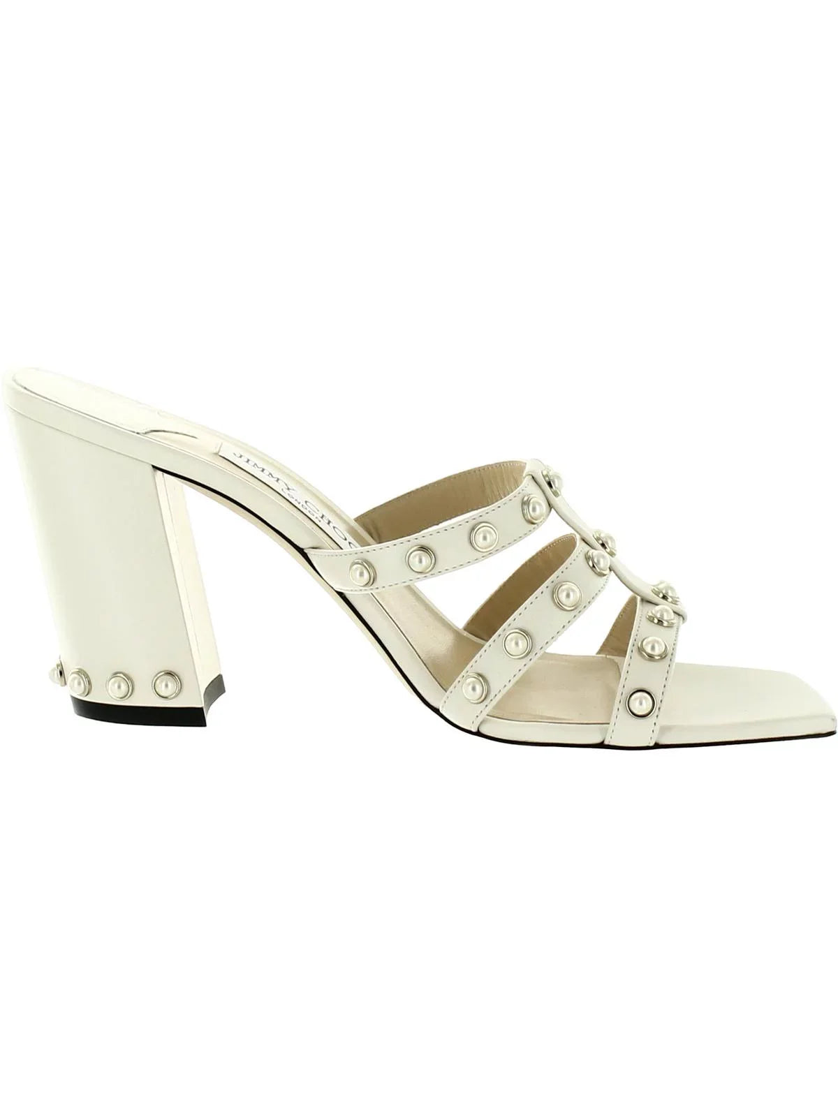 Jimmy Choo Womens Hazal  Leather Slip On Heels