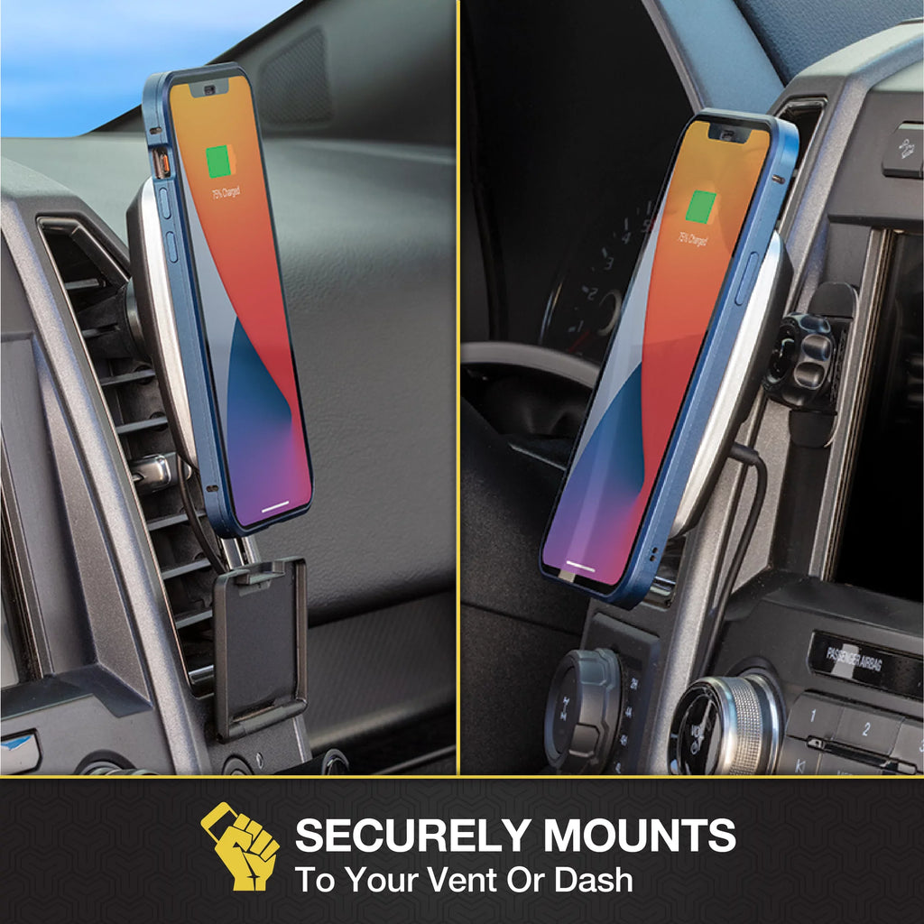Scosche MPQ5DV-SP1 Dash/Vent Magnetic Wireless Charging Mount matching W/ MagSafe iPhone, Galaxy