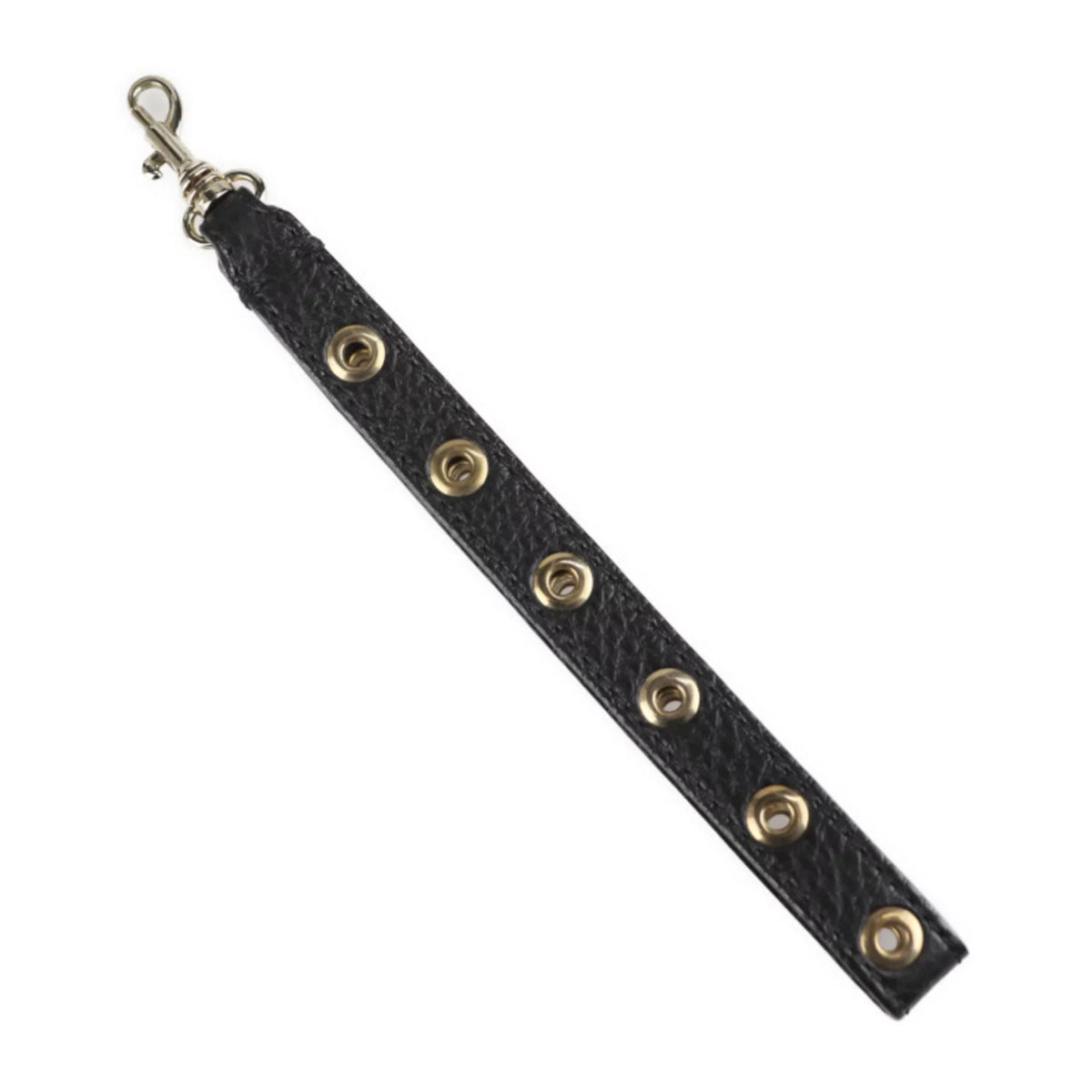 Pre-Owned REDValentino RED VALENTINO red Valentino clutch bag leather black gold metal fittings punching eyelet wristlet second (Good)