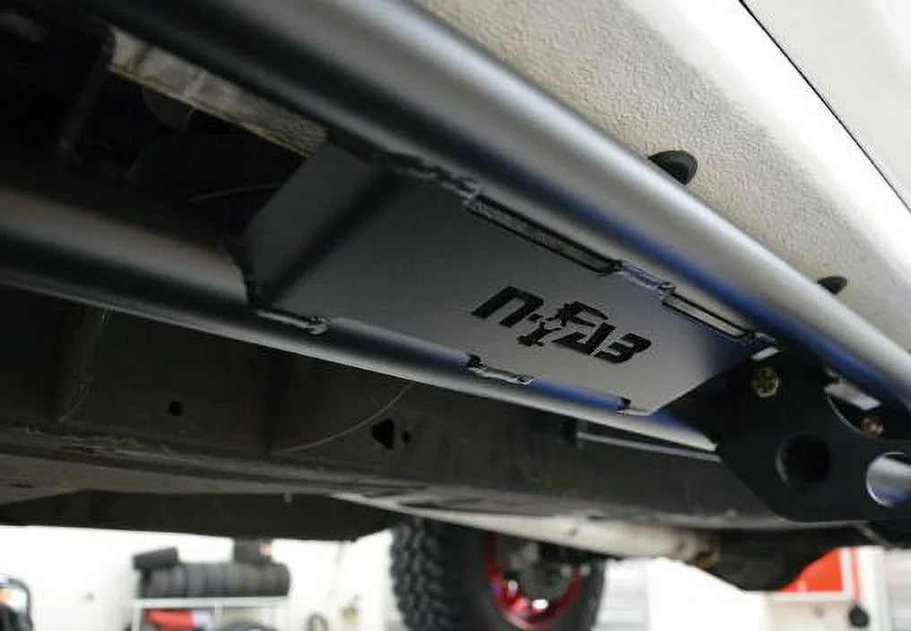 N-Fab by RealTruck Rkr Rails | Textured Black | T074Rkrqc | matching with 2007-2021  Tundra Double Cab All Beds, SRW Gas